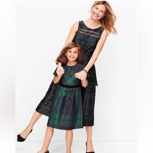 NWOT Talbots Sheer Striped Fit Flare Cocktail party dress women size 2 p